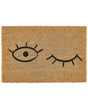 Doormat Natural Coir PVC Backing Anti-Slip 40 x 60 cm Embossed Eye Motif Print Modern Indoor Decoration Beliani