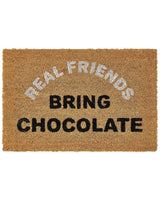 Doormat Natural Coir PVC Backing Anti-Slip 40 x 60 cm Caption Text Motif Modern Indoor Decoration Beliani