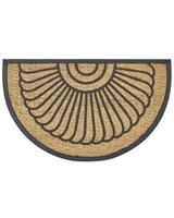 Doormat Natural Polyester Rubber Backing Anti-Slip 45 x 75 cm Half-Round Modern Indoor Decoration Beliani