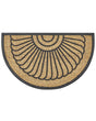 Doormat Natural Polyester Rubber Backing Anti-Slip 45 x 75 cm Half-Round Modern Indoor Decoration Beliani