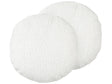 Set of 2 Cushions White Teddy Fabric  30 cm Throw Pillows Decorative Soft Filling Accessories Living Room Bedroom Beliani