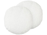 Set of 2 Cushions White Teddy Fabric  30 cm Throw Pillows Decorative Soft Filling Accessories Living Room Bedroom Beliani