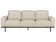 Sofa Beige Fabric Metal Legs 3 Seater Classic Couch Settee Living Room Modern Beliani