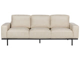 Sofa Beige Fabric Metal Legs 3 Seater Classic Couch Settee Living Room Modern Beliani