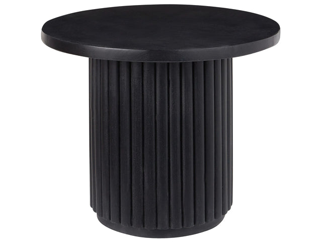 Coffee Table Black Mango Wood  50 cm Tabletop Natural Finish Modern Design Living Room Beliani