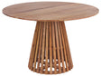 Dining Table Dark Wood Acacia Wood  120 cm Round for 4 People Modern Dining Room Beliani