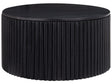 Coffee Table Black Mango Wood  70 cm with Storage Classic Modern Design Living Room Beliani