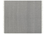Blanket Black and White Cotton Geometric Pattern 200 x 220 cm Bed Throw Traditional Living Room Bedroom Beliani