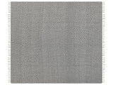 Blanket Black and White Cotton Geometric Pattern 220 x 240 cm Bed Throw Traditional Living Room Bedroom Beliani