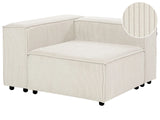 Corner Section Off-White Corduroy 1-Seat Sofa Module Modern Single-Seat Beliani