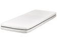 Memory Foam Mattress White with Grey Fabric EU Small Single Size Medium Firm H2 Beliani