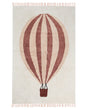 Tufted Rug Cotton Off-white Color 140x200 cm with Balloon Patern Rectangular Beliani