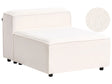 1-Seat Section Off-White Boucle Upholstered Chair Module Armless Piece Living Room Modern Design Beliani