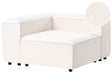 Corner Section White Boucle 1-Seat Sofa Module Modern Single-Seat Beliani