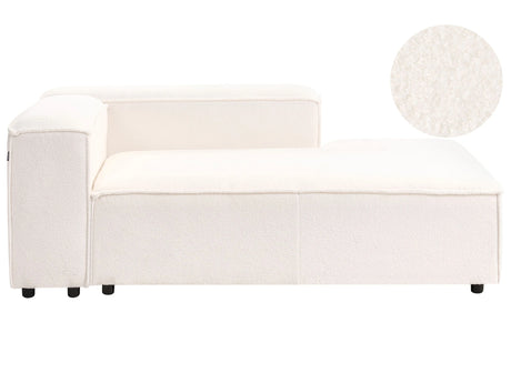 Chaise Lounge Off-White Boucle Upholstery Synthetic Legs Left Hand Modern Living Room Ardal Beliani