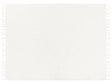 Blanket Off-white Throw 150 x 200 cm Hand Woven with Tassels Beliani