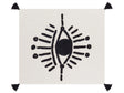 Blanket White and Black Cotton Eye Pattern 125 x 150 cm Handmade Bed Throw Traditional Living Room Bedroom Beliani