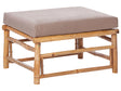 Ottoman Taupe Bamboo Polyester Fabric Cushion Module Piece Modular Sofa Element Beliani