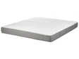 Memory Foam Mattress White with Grey Fabric Polyester EU Super King Size Medium Removable Cover Beliani