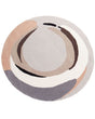 Area Rug Multicolour Wool ⌀ 140 cm Round Irregular Round Shape Accent Rug Beliani