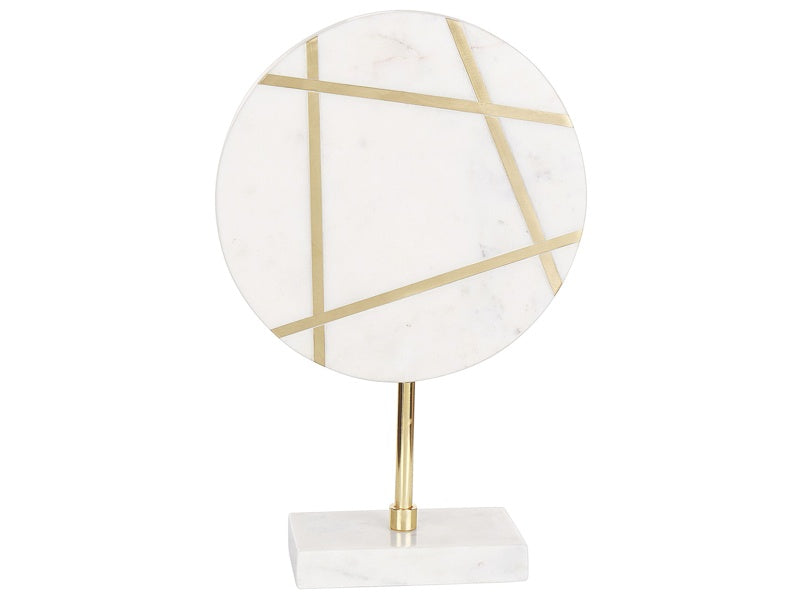 Decoration White Marble Minimalist Boho Home Decorations Sculpture Decor Beliani