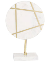 Decoration White Marble Minimalist Boho Home Decorations Sculpture Decor Beliani