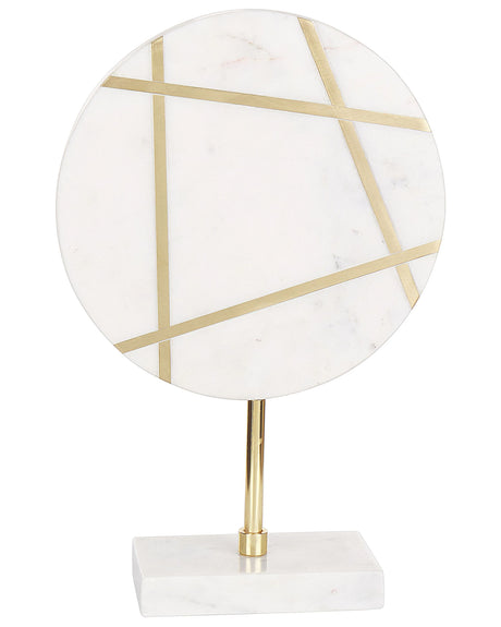 Decoration White Marble Minimalist Boho Home Decorations Sculpture Decor Beliani