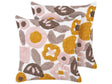 Set of 2 Decorative Cushions Multicolour Tufted Cotton Floral Pattern 45 x 45 cm Removable Cover Modern Dcor Accessories Bedroom Living Room Beliani