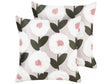 Set of 2 Decorative Cushions Pink Cotton 45 x 45 cm Floral Pattern Removable Cover Modern Dcor Accessories Bedroom Living Room Beliani