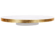 Cake Stand White Marble 30 x 30 x 4 cm Decorative Stylish Carved Serving Tray Pastry Holder Beliani