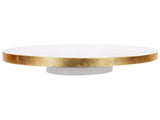 Cake Stand White Marble 30 x 30 x 4 cm Decorative Stylish Carved Serving Tray Pastry Holder Beliani