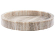 Decorative Tray Marble Beige Round Modern Home Accessory Beliani