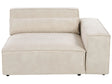 Corner Seat Section Beige Velvet 1-Seat Sofa Module Modern Single-Seat Beliani