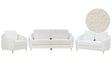 Sofa Set Light Beige Fabric Upholstery 3 + 2 + 1 Seater Glam Beliani