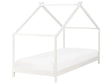 Kids House Bed White Pine Wood EU Single Size 3ft with Slatted Base Bed for Toddler Modern Nursery Beliani