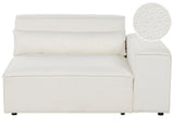 Corner Seat Section White Boucle 1-Seat Sofa Module Modern Single-Seat Beliani
