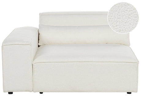 Right Corner Seat Section White Boucle 1-Seat Sofa Module Modern Single-Seat Beliani