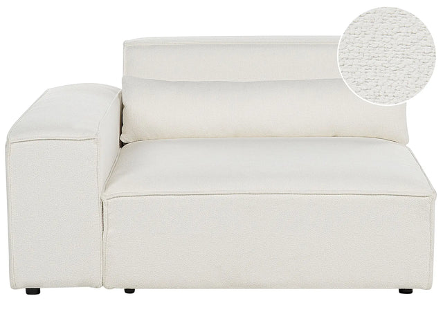 Right Corner Seat Section White Boucle 1-Seat Sofa Module Modern Single-Seat Beliani