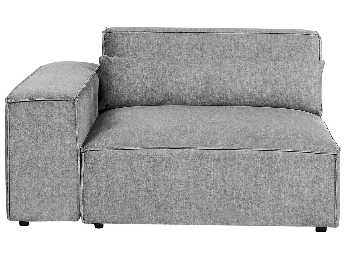Right Corner Seat Section Grey Fabric 1-Seat Sofa Module Modern Single-Seat Beliani