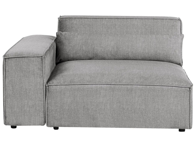 Right Corner Seat Section Grey Fabric 1-Seat Sofa Module Modern Single-Seat Beliani