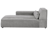 Right Chaise Lounge Grey Fabric Upholstery Synthetic Legs Left Hand Modern Living Room Beliani