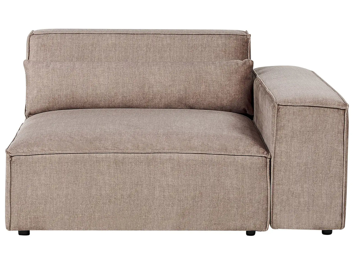 Corner Seat Section Brown Fabric 1-Seat Sofa Module Modern Single-Seat Beliani