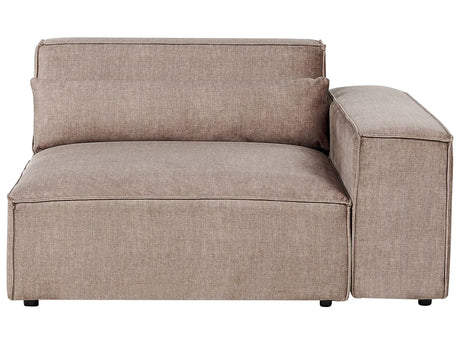 Corner Seat Section Brown Fabric 1-Seat Sofa Module Modern Single-Seat Beliani