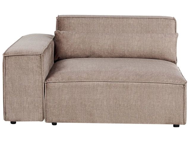 Right Corner Seat Section Brown Fabric 1-Seat Sofa Module Modern Single-Seat Beliani