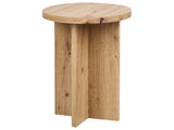 Side Table Light Wood Effect MDF Stone-like Veneer  44 cm Classic Modern Design Beliani