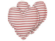 Set of 2 Decorative Cushions White and Red Cotton 45 x 45 cm Hearts Removable Covers Modern Decor Accessories Beliani