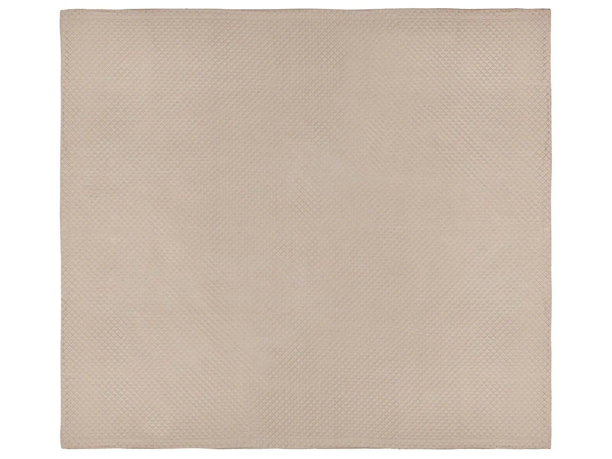 Bedspread Taupe Polyester Fabric 200 x 220 cm Embossed Pattern Decorative Throw Bedding Classic Design Bedroom Beliani