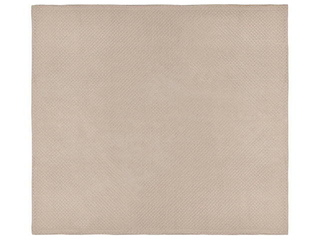Bedspread Taupe Polyester Fabric 200 x 220 cm Embossed Pattern Decorative Throw Bedding Classic Design Bedroom Beliani