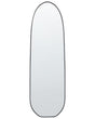 Wall Mirror Black Metal Frame 46 x 160 cm Aluminium Irregular Shape with Hooks Modern Style Wall Decor Beliani
