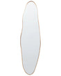 Wall Mirror Gold Metal Frame 41 x 162 cm Aluminium Irregular Shape with Hooks Modern Style Wall Decor Beliani